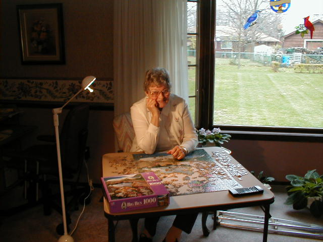 Sue with Leaves
