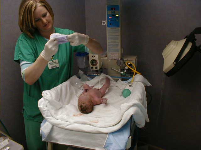 Leila just a few minutes old