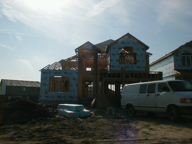 May 26, 2004 - the roof is going up